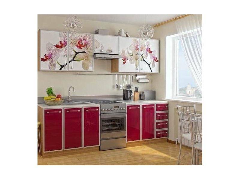 прямая кухня с фотопечатью в Нижневартовске