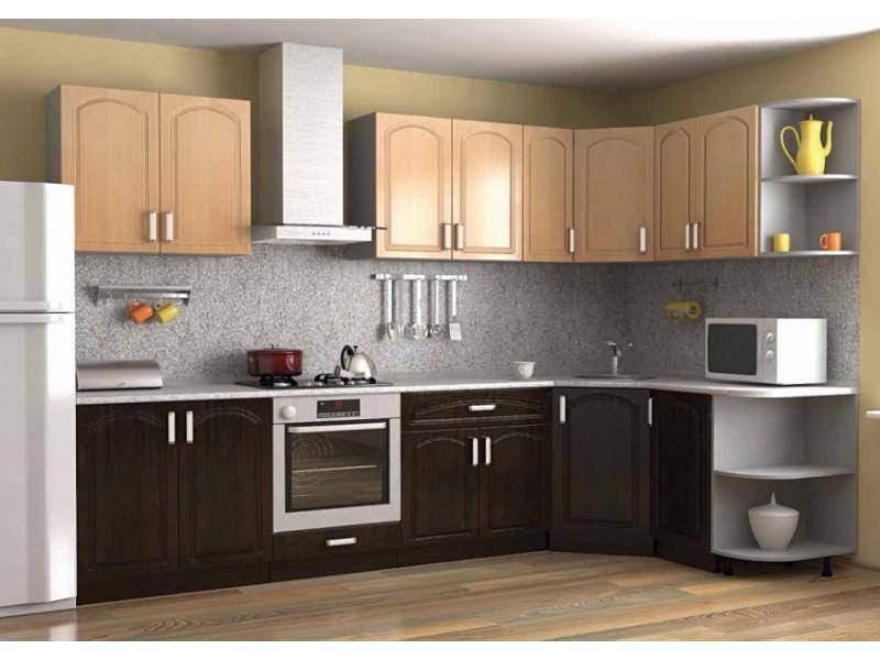 утонченная угловая кухня в Нижневартовске