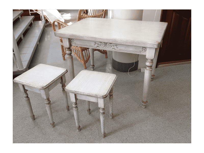 стол обеденный деревянный беленый дуб в Нижневартовске