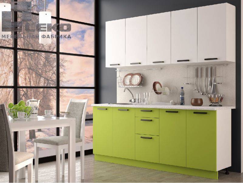 кухня фиджи (белый/лайм) в Нижневартовске