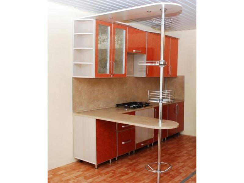 кухня прямая с барной стойкой в Нижневартовске