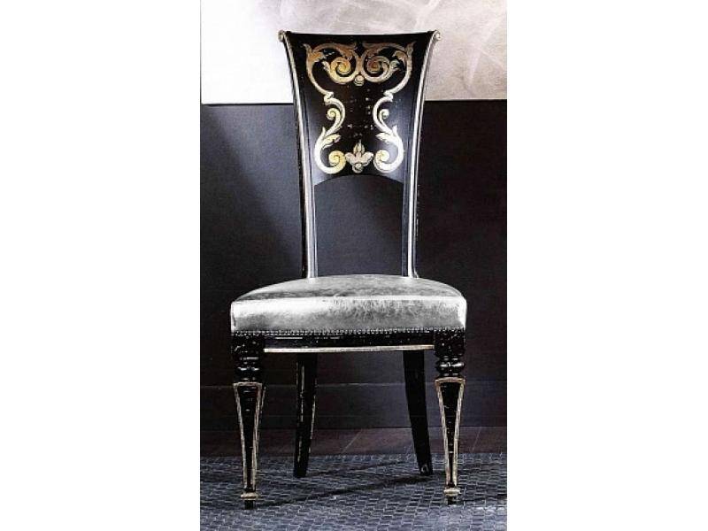 стул hand made черный со старением и рисунком в Нижневартовске