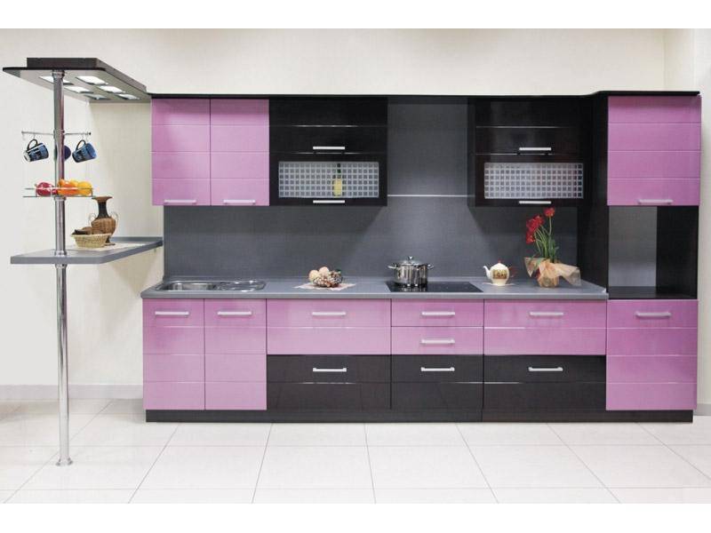 кухня прямая техно металлик в Нижневартовске