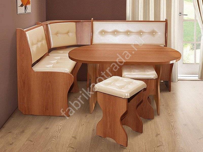 кухонный уголок жасмин (ольха/кожа жемчуг) в Нижневартовске