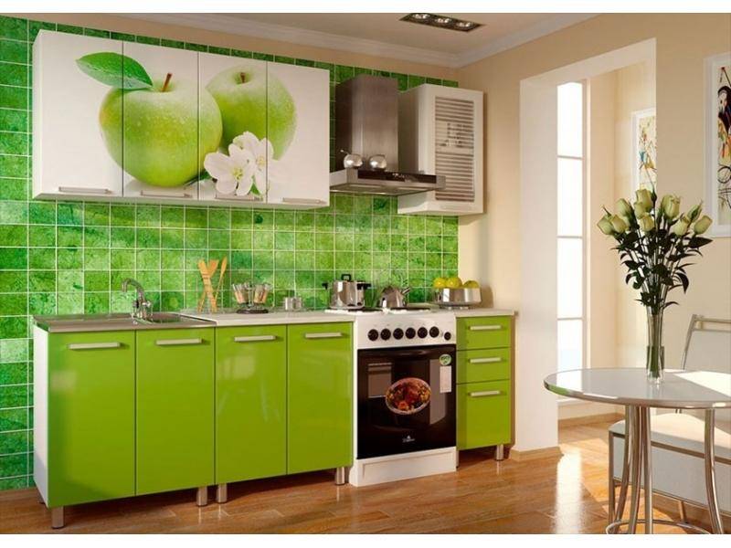 кухня с фотопечатью яблоко в Нижневартовске