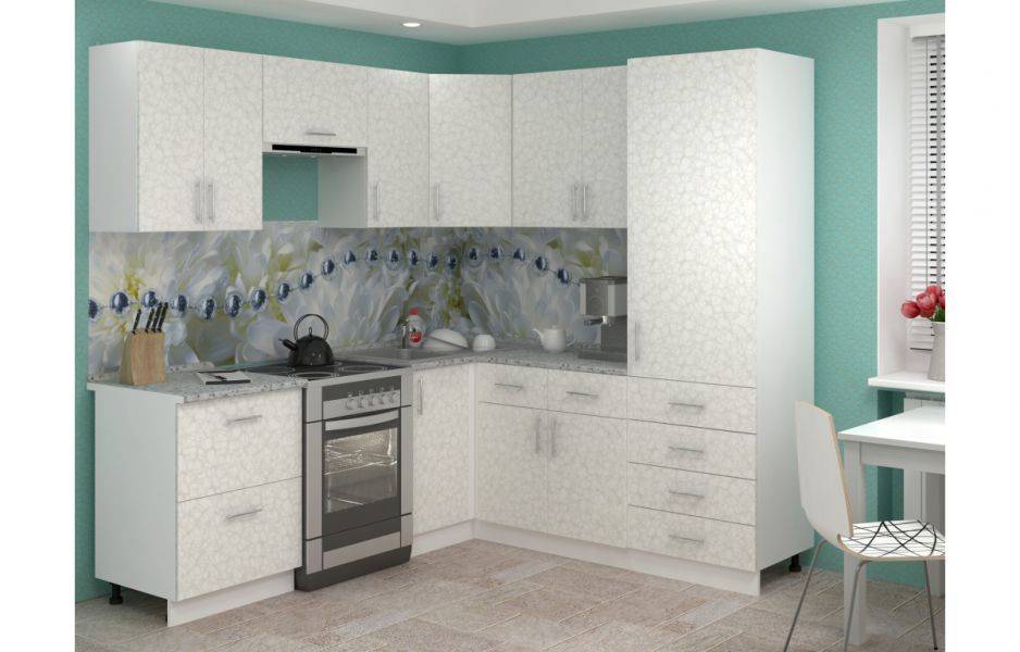 угловая белая кухня лира 8 в Нижневартовске