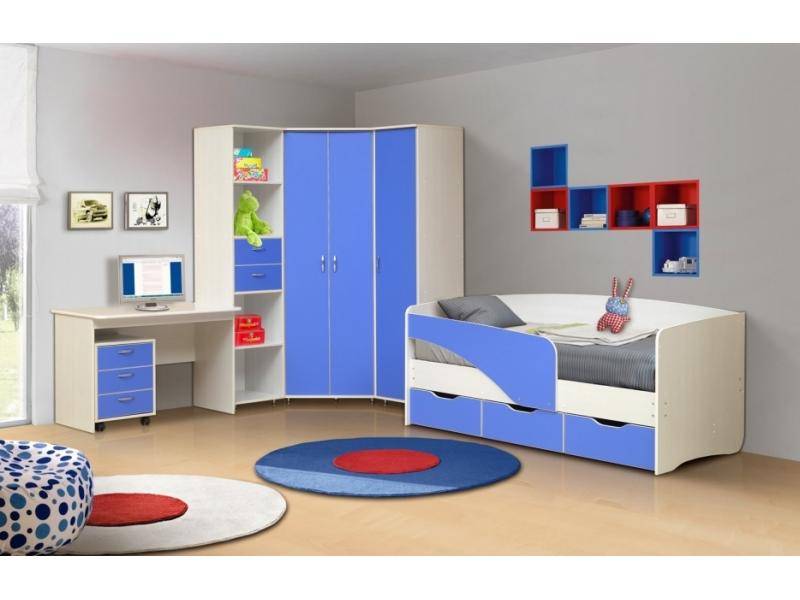 мебель для детской в голубом цвете алиса 2 в Нижневартовске