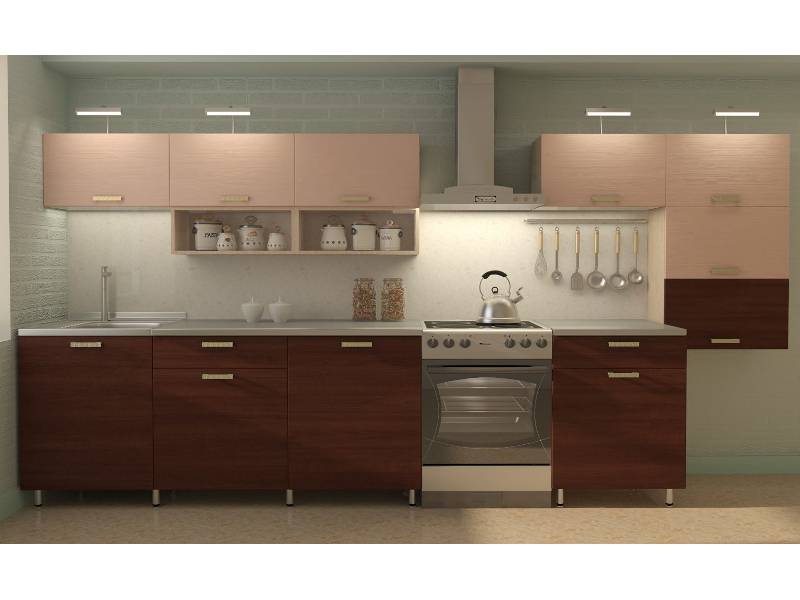 кухня прямая бельканто фасады мдф в Нижневартовске