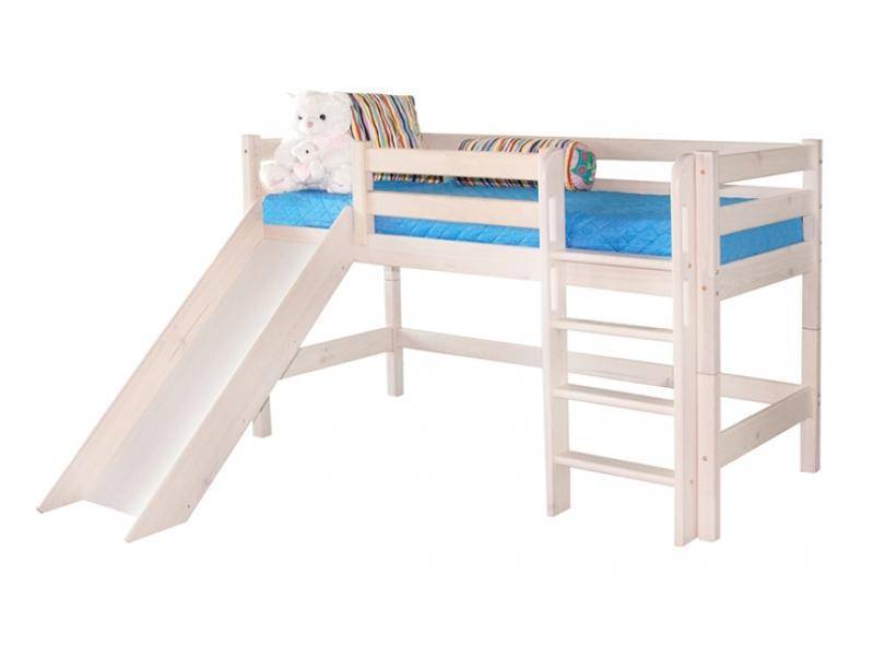 кровать соня низкая с прямой лестницей и горкой (вариант 13) в Нижневартовске