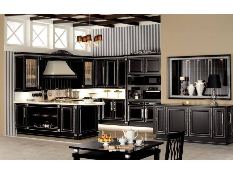 кухня угловая британика черная в Нижневартовске