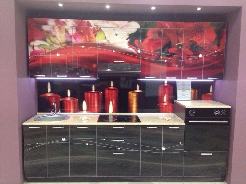 кухня прямая с фотопечатью в Нижневартовске