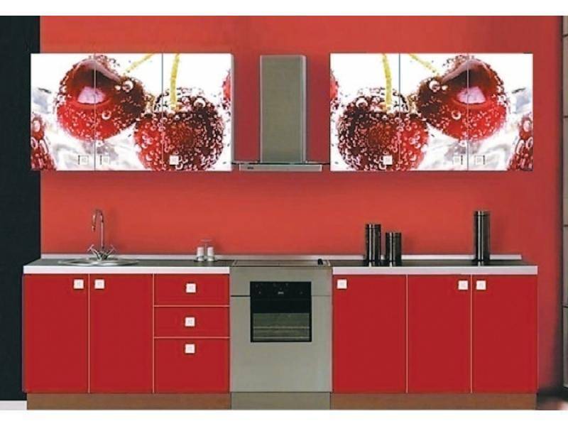 кухонный гарнитур прямой вишня в Нижневартовске