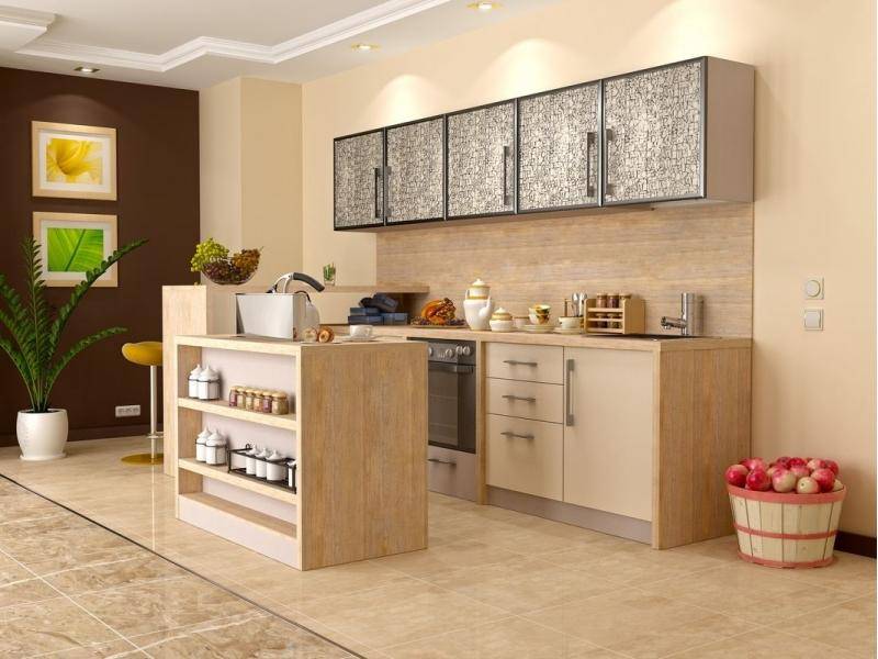 кухня с фасадом шпон в Нижневартовске