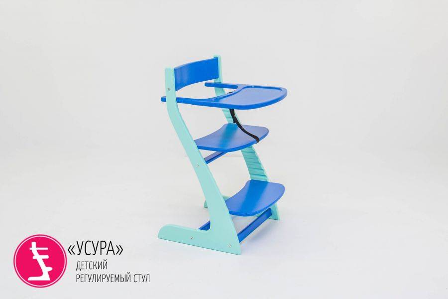 детский растущий регулируемый стул усура мятно-синий в Нижневартовске