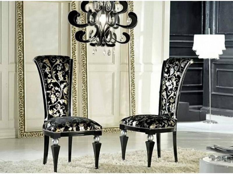 стул черный с серебром /uph gene 3099 в Нижневартовске