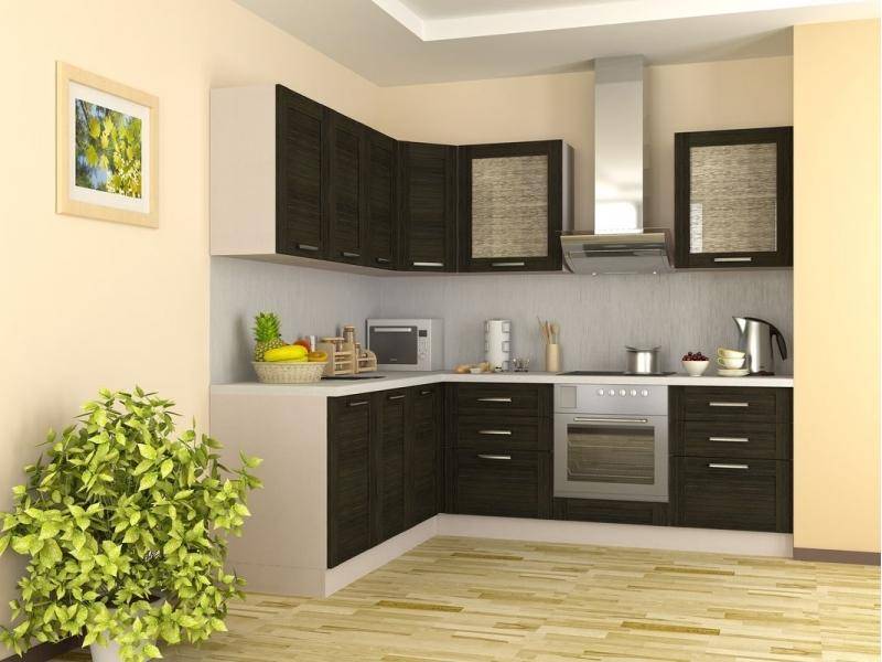 кухня с фасадом шпон в Нижневартовске