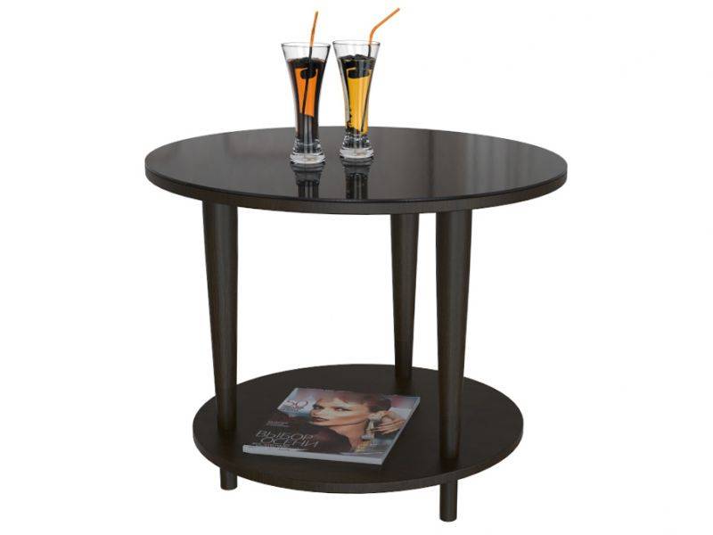 стол журнальный beautystyle 10 венге/стекло черное в Нижневартовске