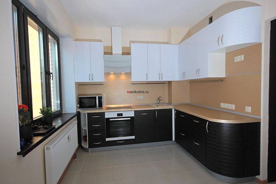 кухня угловая белый глянец хай-тек в Нижневартовске