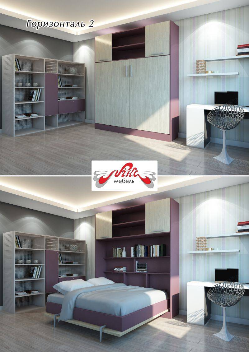 шкаф-кровать горизонталь 2 в Нижневартовске