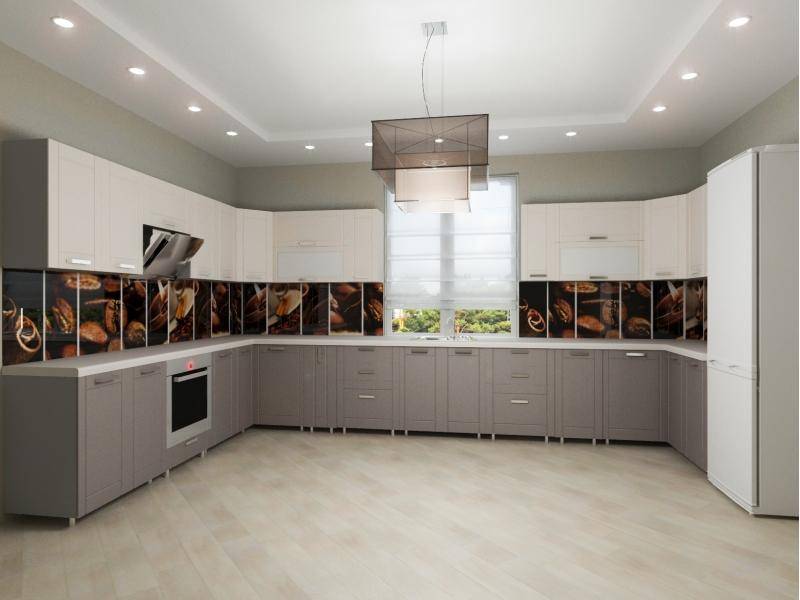 кухня мдф рельеф пастель/рельеф титан в Нижневартовске