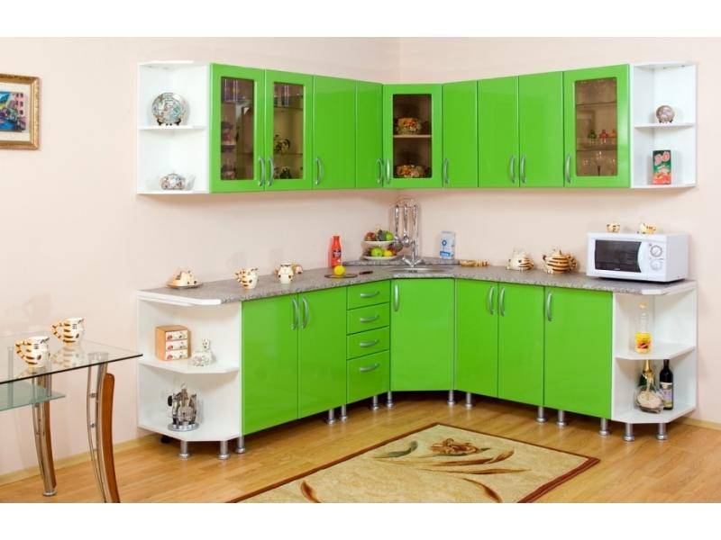 кухня угловая вета-6 трава глянец в Нижневартовске