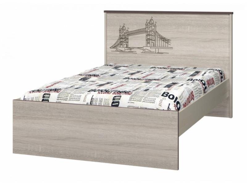 кровать 1200 с настилом ид 01.254 хеппи в Нижневартовске