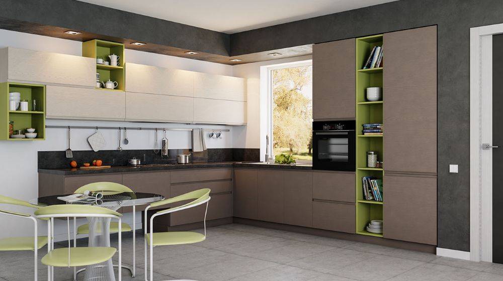 угловая современная кухня в Нижневартовске