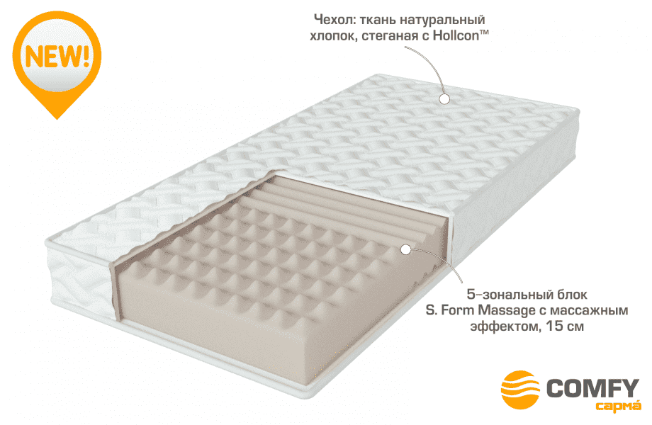 беспружинный матрас massage в Нижневартовске