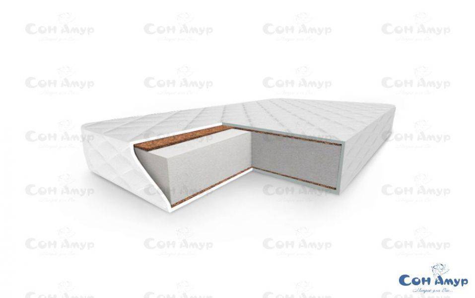 беспружинный матрас эконом 2 + кокос в Нижневартовске