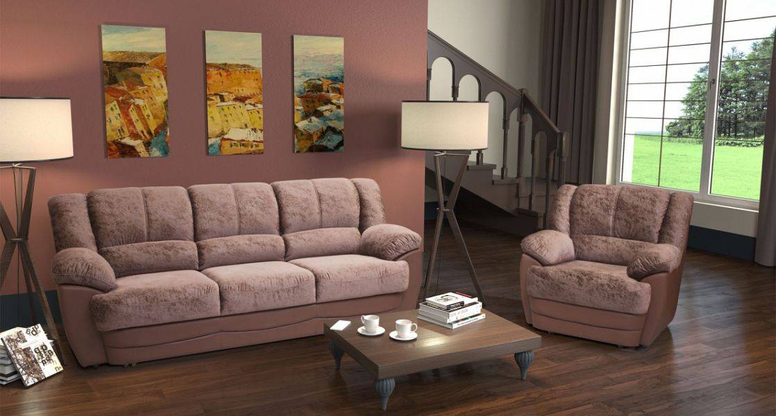 диван прямой и кресло купер в Нижневартовске