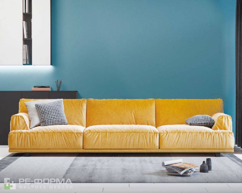 прямой желтый диван в Нижневартовске