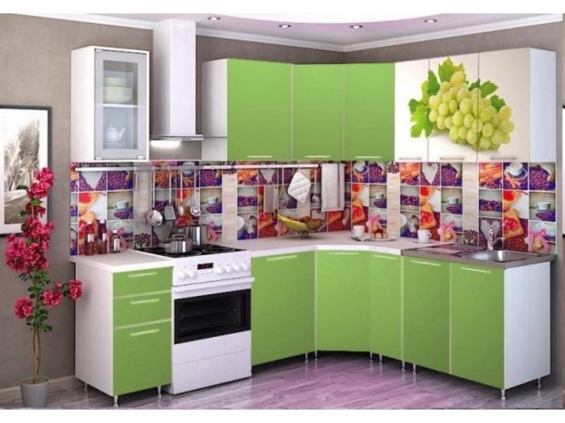 кухня угловая с фотопечатью виноград в Нижневартовске