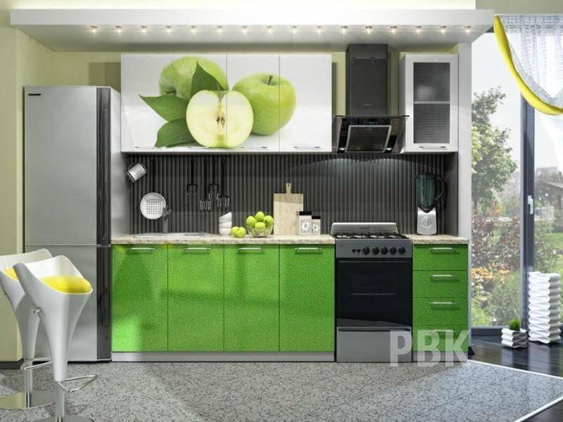 зеленый кухонный гарнитур яблоко в Нижневартовске