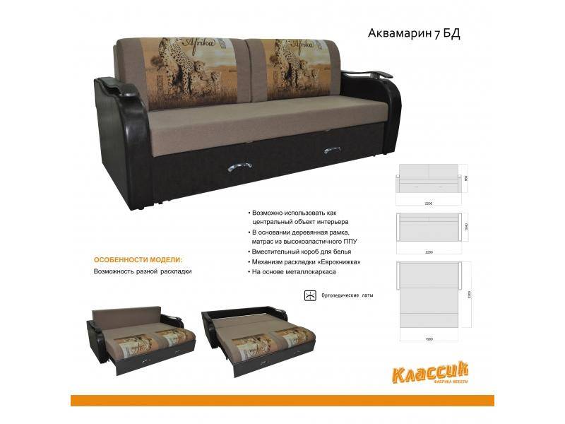 диван еврокнижка аквамарин 7бд в Нижневартовске