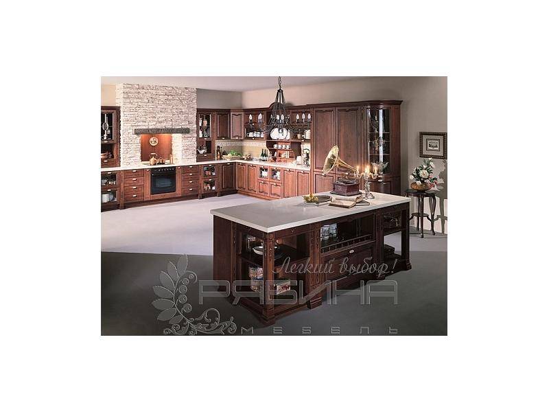 угловая кухня с островом романтика в Нижневартовске