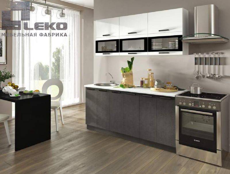 кухня фиджи (белый/бетон) в Нижневартовске