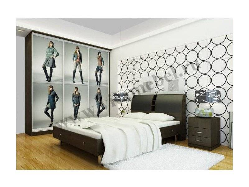 шкаф-купе в спальню с фотопечатью в Нижневартовске