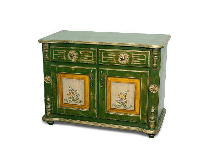 двухдверный комод из массива сосны с художественной росписью фасадов в Нижневартовске