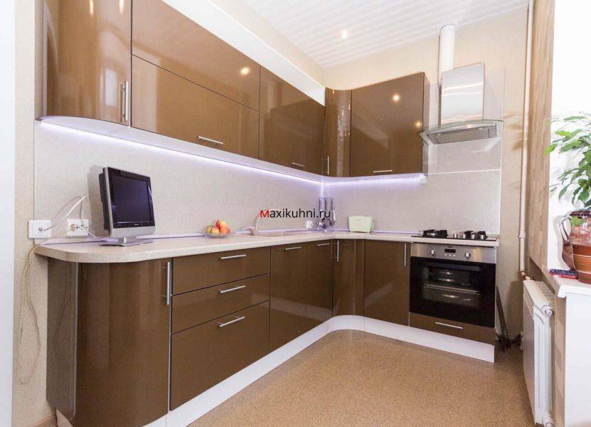 кухня угловая капучино глянец в Нижневартовске