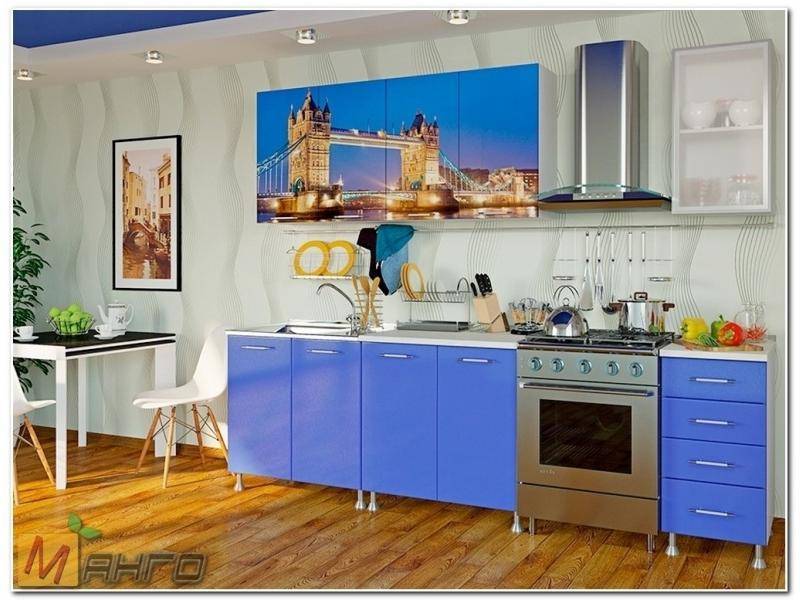 прямая кухня лондон-1 с фотопечатью в Нижневартовске