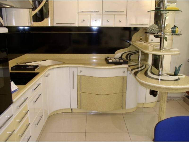 кухонный гарнитур угловой волна-элит в Нижневартовске