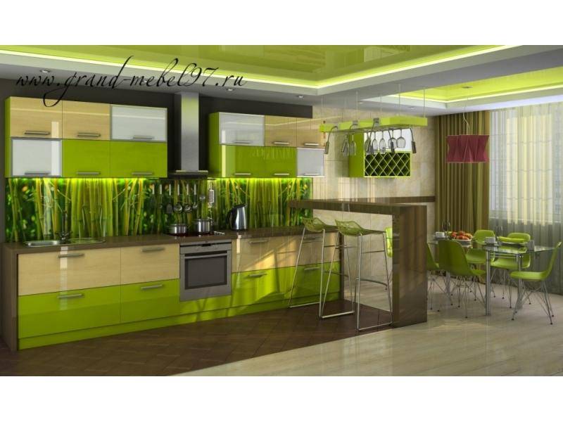 кухня с фотопечатью 045 в Нижневартовске