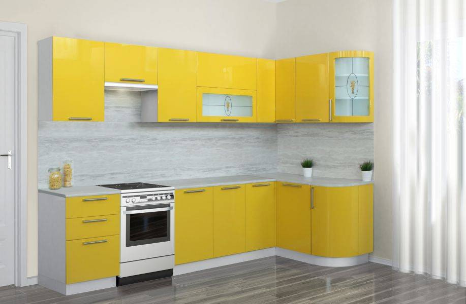 угловая кухня престиж желтая в Нижневартовске