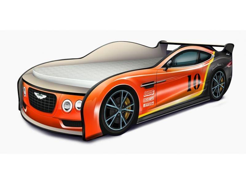 кровать-машина астон мартин гоночный оранжевый в Нижневартовске