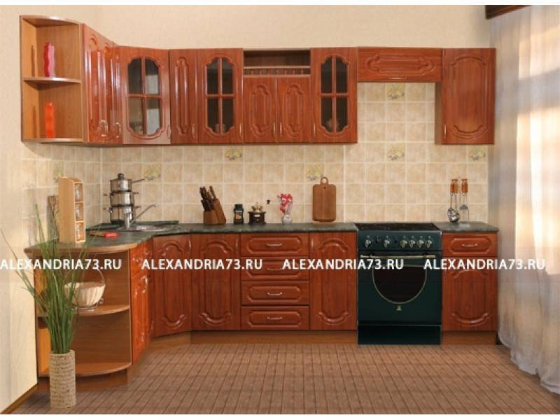 кухня угловая александрия плюс с радиусом открытым в Нижневартовске