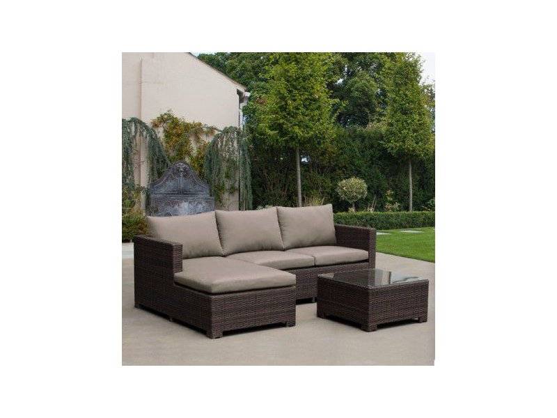 угловой диван из 2 элементов коричневый со столиком в Нижневартовске