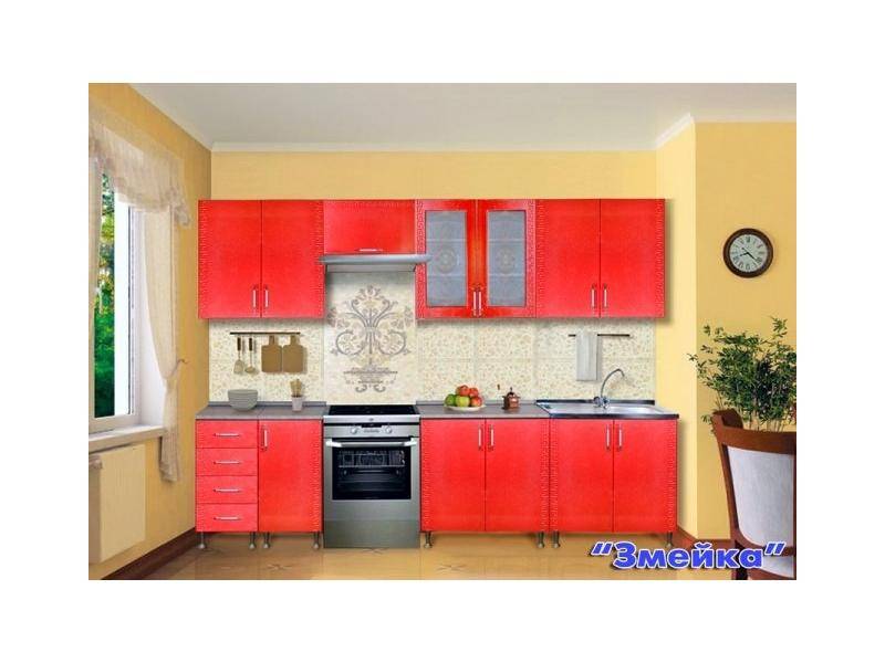 красная прямая кухня змейка в Нижневартовске