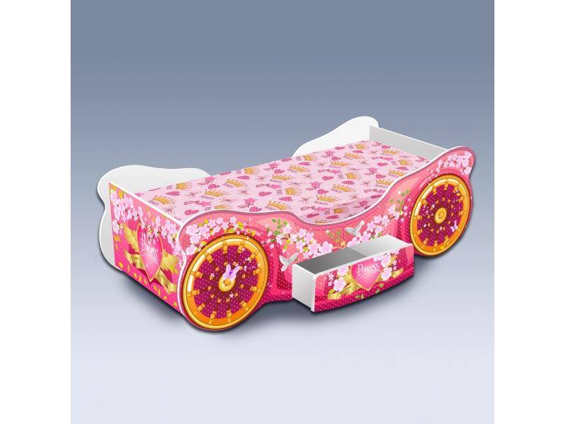 детская кровать карета сакура с ящиком в Нижневартовске