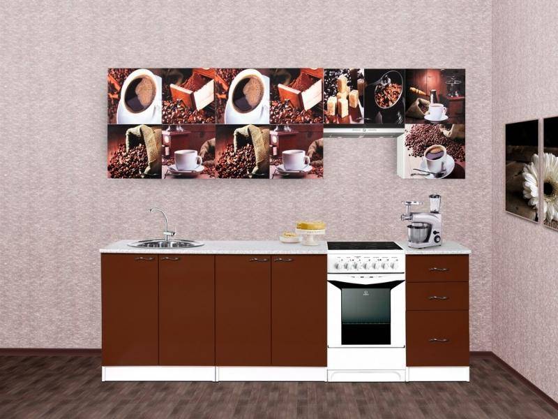 кухонный гарнитур кофейный коллаж в Нижневартовске