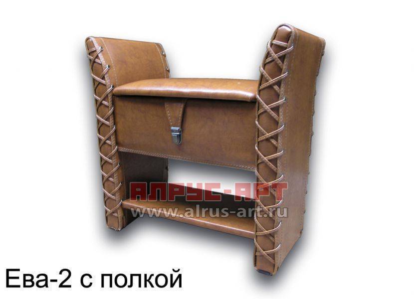 банкетка для прихожей ева 2 с полкой в Нижневартовске